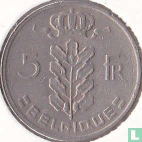 Belgique 5 francs 1964 (FRA) - Image 2