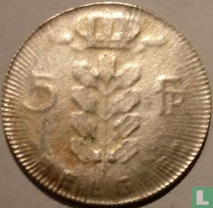 Belgium 5 francs 1948 (NLD - misstrike) - Image 2