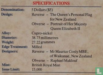 Nieuw-Zeeland 5 dollars 1993 "40th anniversary Coronation of Queen Elizabeth II" - Afbeelding 3