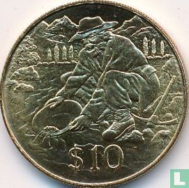 New Zealand 10 dollars 1995 "Gold prospector" - Image 2