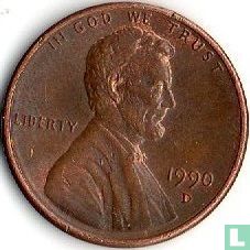Vereinigte Staaten 1 Cent 1990 (D) - Bild 1