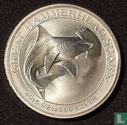 Australië 50 cents 2015 "Great hammerhead shark" - Afbeelding 1