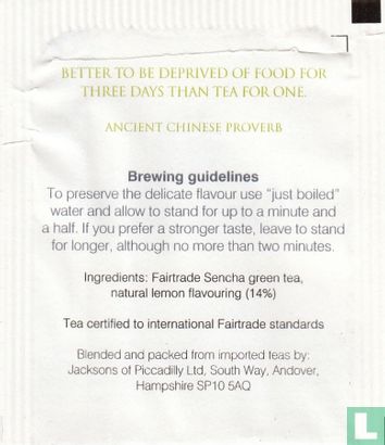 Fairtrade Green Tea with natural lemon flavour - Afbeelding 2