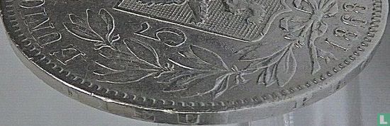 Belgien 5 Franc 1868 (kleiner Kopf - Position A) - Bild 3