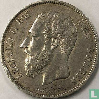 Belgium 5 francs 1873 (position B) - Image 2