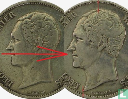 Belgium 2½ francs 1849 (large head) - Image 3