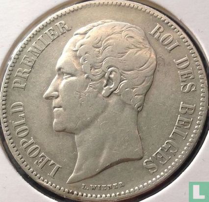 België 5 francs 1851 (misslag) - Afbeelding 2