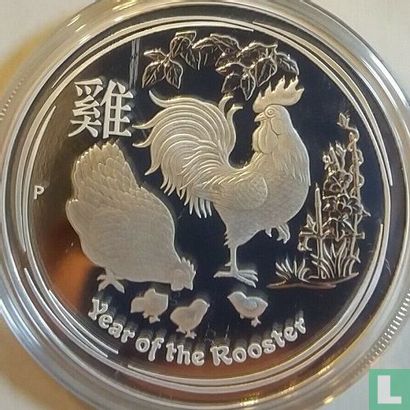 Australië 2 dollars 2017 (PROOF - kleurloos) "Year of the Rooster" - Afbeelding 2