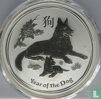 Australia 1 dollar 2018 (type 1 - colourless - without privy mark) "Year of the Dog" - Image 2
