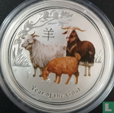 Australie 50 cents 2015 (type 1 - coloré) "Year of the Goat" - Image 2