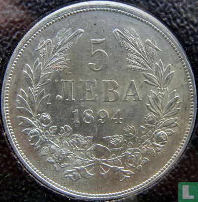 Bulgaria 5 leva 1894 - Image 1