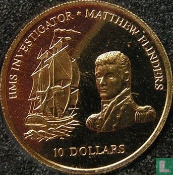 Fiji 10 dollars 2002 (PROOF) "Matthew Flinders" - Afbeelding 2
