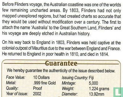 Fiji 10 dollars 2002 (PROOF) "Matthew Flinders" - Image 3