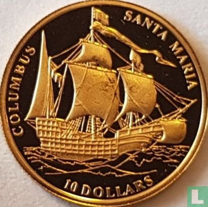Fiji 10 dollars 2006 (PROOF) "500th anniversary Death of Christopher Columbus" - Afbeelding 2