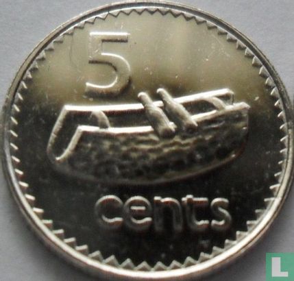 Fiji 5 cents 1997 - Image 2