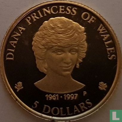 Cookeilanden 5 dollars 1997 (PROOF) "Death of Princess Diana" - Afbeelding 2