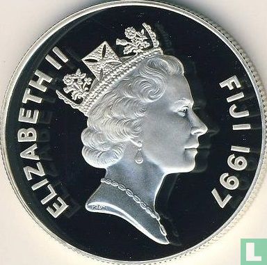 Fiji 10 dollars 1997 (PROOF) "50th Wedding Anniversary of Elizabeth and Philip" - Afbeelding 1