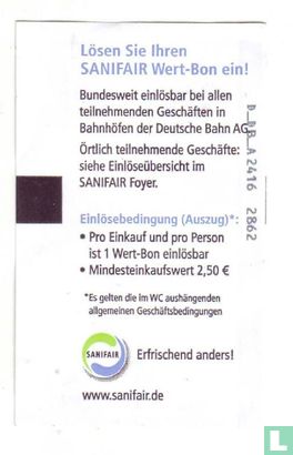 Sanifair - DB - Wert-Bon / Voucher - 0,50€ - Afbeelding 2