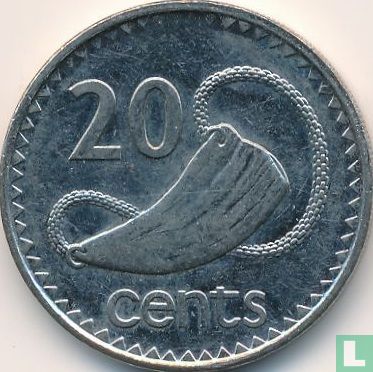 Fiji 20 cents 1997 - Image 2
