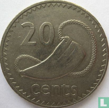 Fiji 20 cents 1980 - Image 2