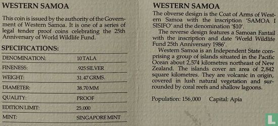 Samoa 10 tala 1986 (PROOF) "25th Anniversary of World Wildlife Fund" - Image 3