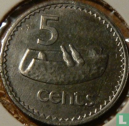 Fiji 5 cents 1986 - Image 2