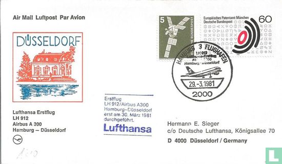 premier vol lufthansa Hambourg-Düsseldorf 1981