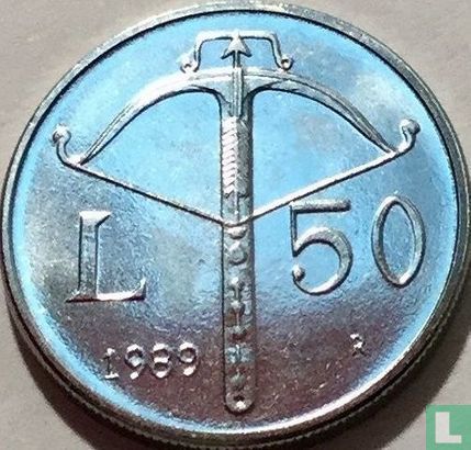 San Marino 50 lire 1989 "History" - Afbeelding 1