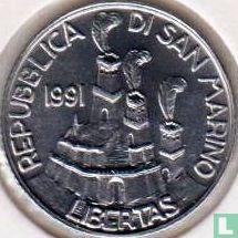 San Marino 2 lire 1991 "The municipality 1243" - Afbeelding 1