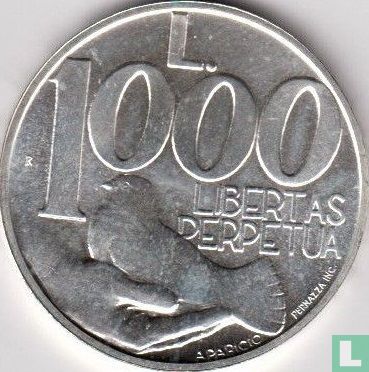 San Marino 1000 Lire 1991 "Eternal freedom" - Bild 2
