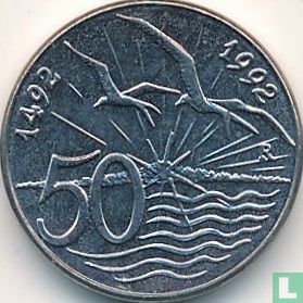 San Marino 50 lire 1992 "500th anniversary Discovery of America" - Afbeelding 1