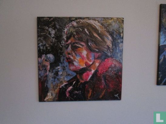 Mick Jagger Acryl schilderij - Afbeelding 1