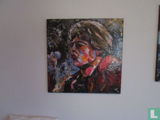 Mick Jagger Acryl schilderij - Afbeelding 2