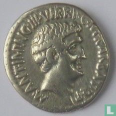 Empire romain, Denier 41 av. J.-C. M.Antonius & Octavius - Image 1