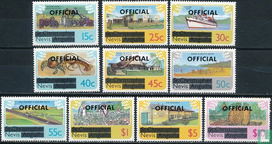Briefmarken aus St. Kitts-Nevis mit Aufdruck