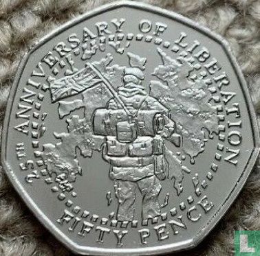 Falklandeilanden 50 pence 2007 (zonder AA) "25th anniversary of Liberation" - Afbeelding 2