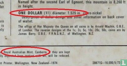 Nieuw-Zeeland 1 dollar 1974 "New Zealand Day" - Afbeelding 3