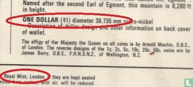 New Zealand 1 dollar 1971 - Image 3