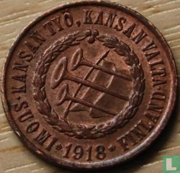 Finlande 5 penniä 1918 - Image 1