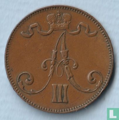 Finnland 5 Penniä 1892 - Bild 2