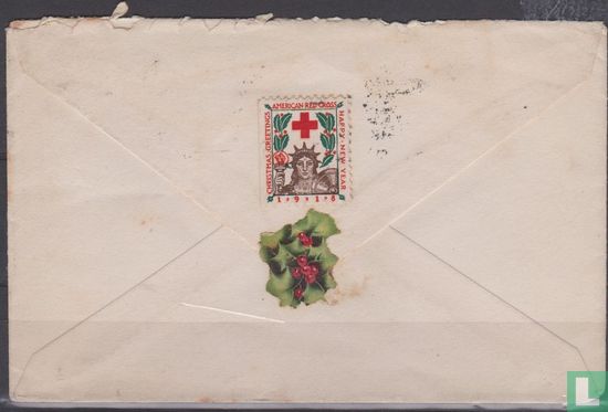 Rode Kruis sluitzegel op brief 1919 - Image 1