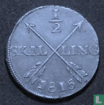 Zweden ½ skilling 1815 - Afbeelding 1