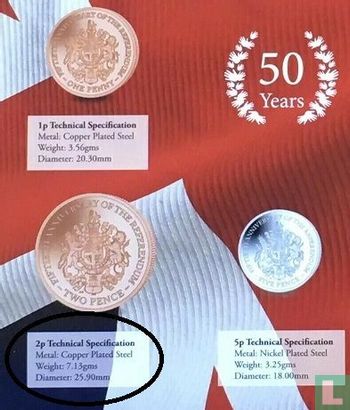 Gibraltar 2 pence 2017 "50th anniversary of the 1967 referendum" - Image 3