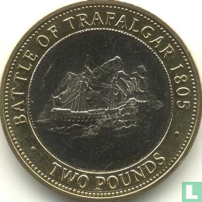 Gibraltar 2 pounds 2008 "Bicentenary Battle of Trafalgar" - Afbeelding 2