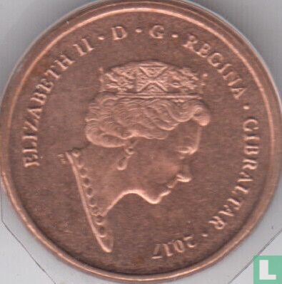Gibraltar 1 penny 2017 "50th anniversary of the 1967 referendum" - Afbeelding 1