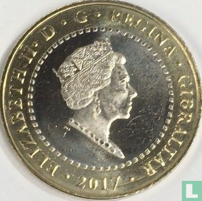 Gibraltar 2 pounds 2017 "50th anniversary of the 1967 referendum" - Afbeelding 1