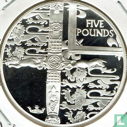 Alderney 5 pounds 2002 (BE) "50th anniversary Accession of Queen Elizabeth II" - Image 2