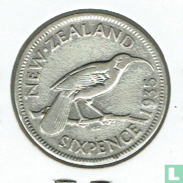 New Zealand 6 pence 1935 - Image 1