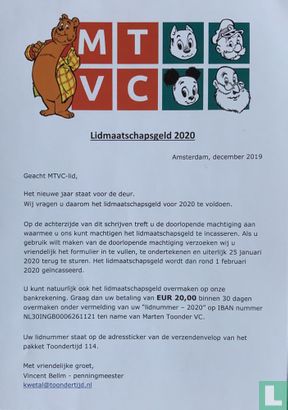 MTVC - Lidmaatschapsgeld 2020 - Image 1