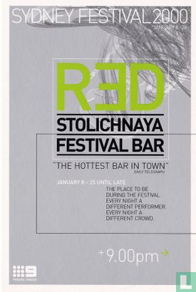 03943 - Sydney Festival 2000 - Red Stolichnaya Festival Bar - Afbeelding 1
